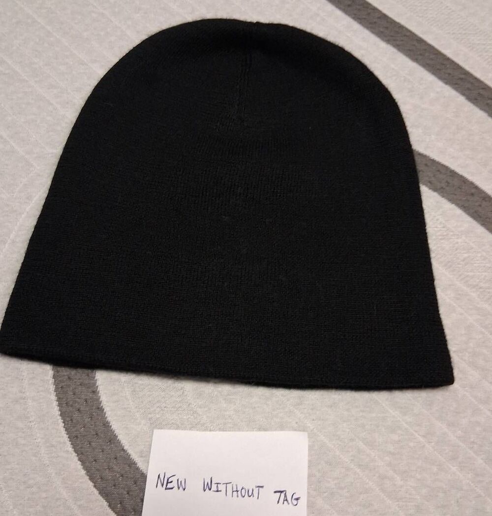 Baby alpaca silk black beanie knit winter hat unisex xl Mens Or Womens Peruvian
